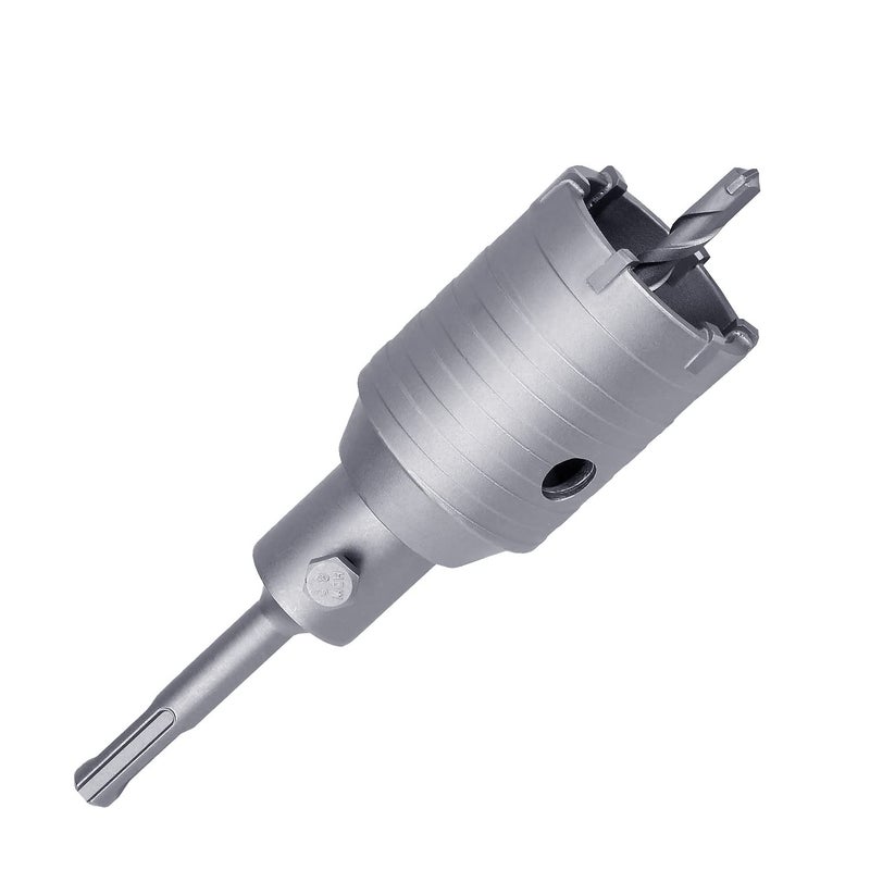 GUICGOC 50mm / 2 inch Concrete Hole Saw with 110mm SDS Plus Shank Connecting Rod,Tungsten Carbide Teeth Cement Hole Saw for Cement Brick Concrete Stone Wall (50mm / 2 inch) - Image 1